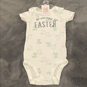 Carter's Easter Bunny Bodysuit - White and Green